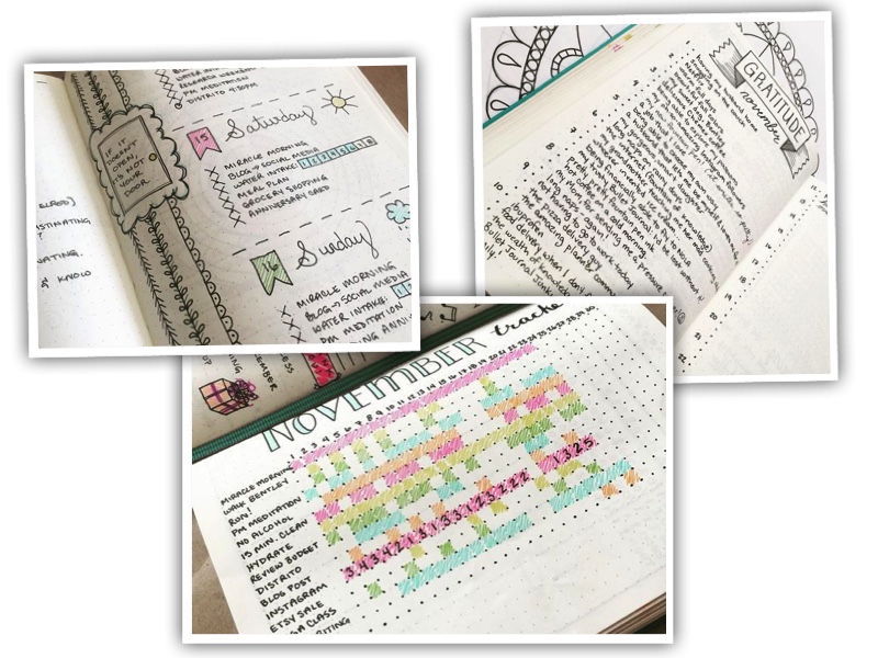 Pochoir pages journaliers & bullet journal de toga